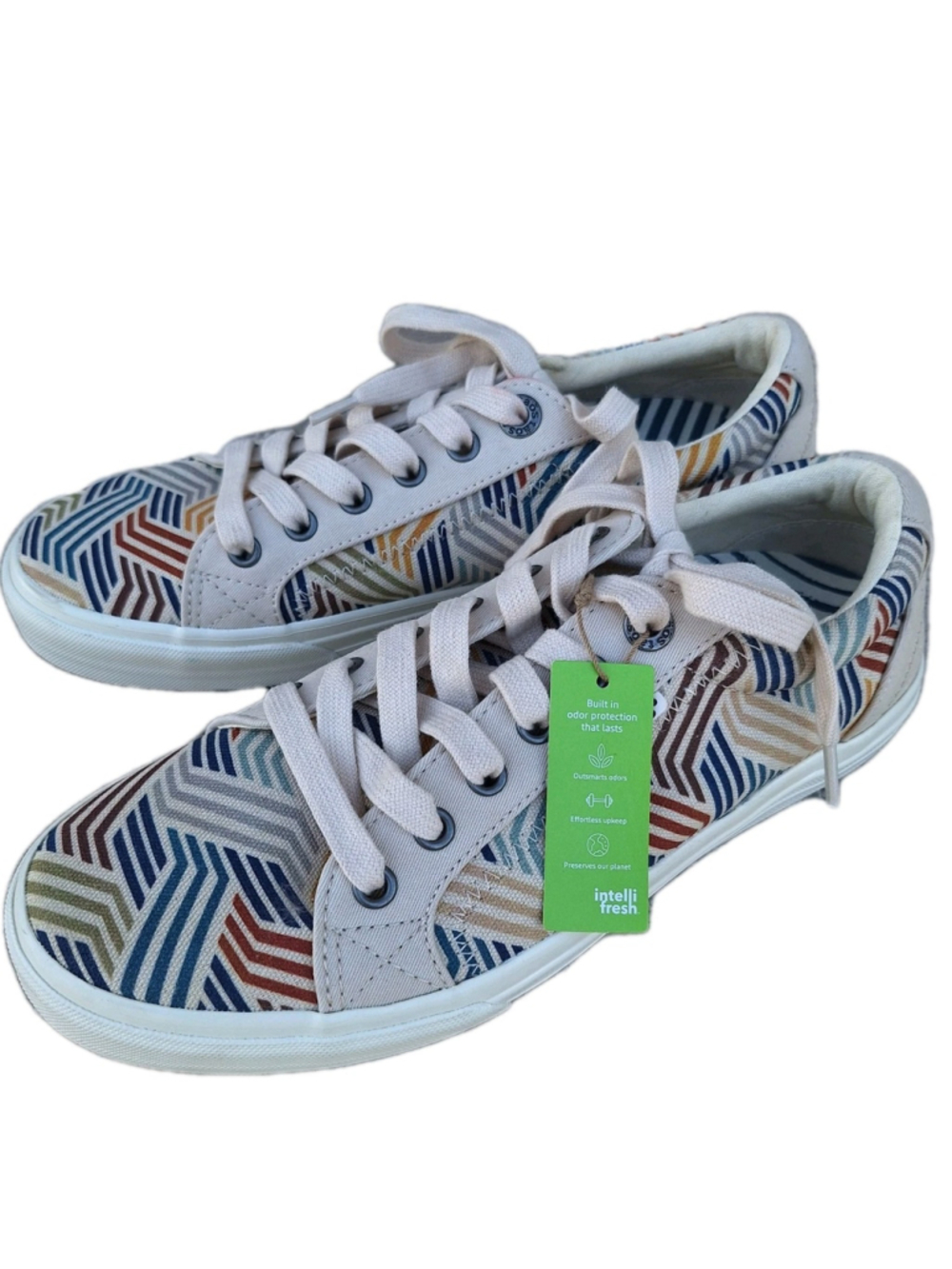 TAOS Plim Soul Pls Canvas Sneakers Womens 8.5 Geometric Pattern 13644